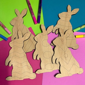 Bunny DIY-Paint kit-Digital Download-Glowforge-Laser-SVG