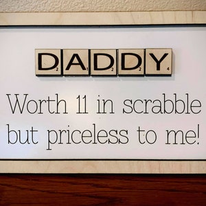Father&#39;s Day Scrabble signs-Meaningful-Dad-Daddy-Father-Grandpa-Papa-Digital Download-Glowforge-Laser-SVG-set of 5