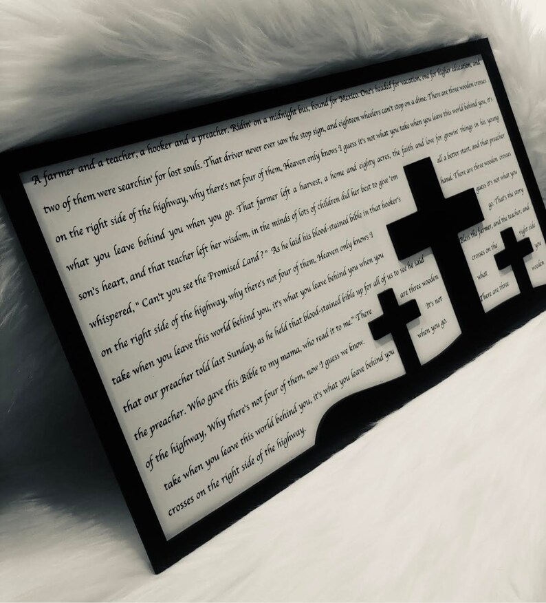 3 Wooden Crosses Song Sign Etsy