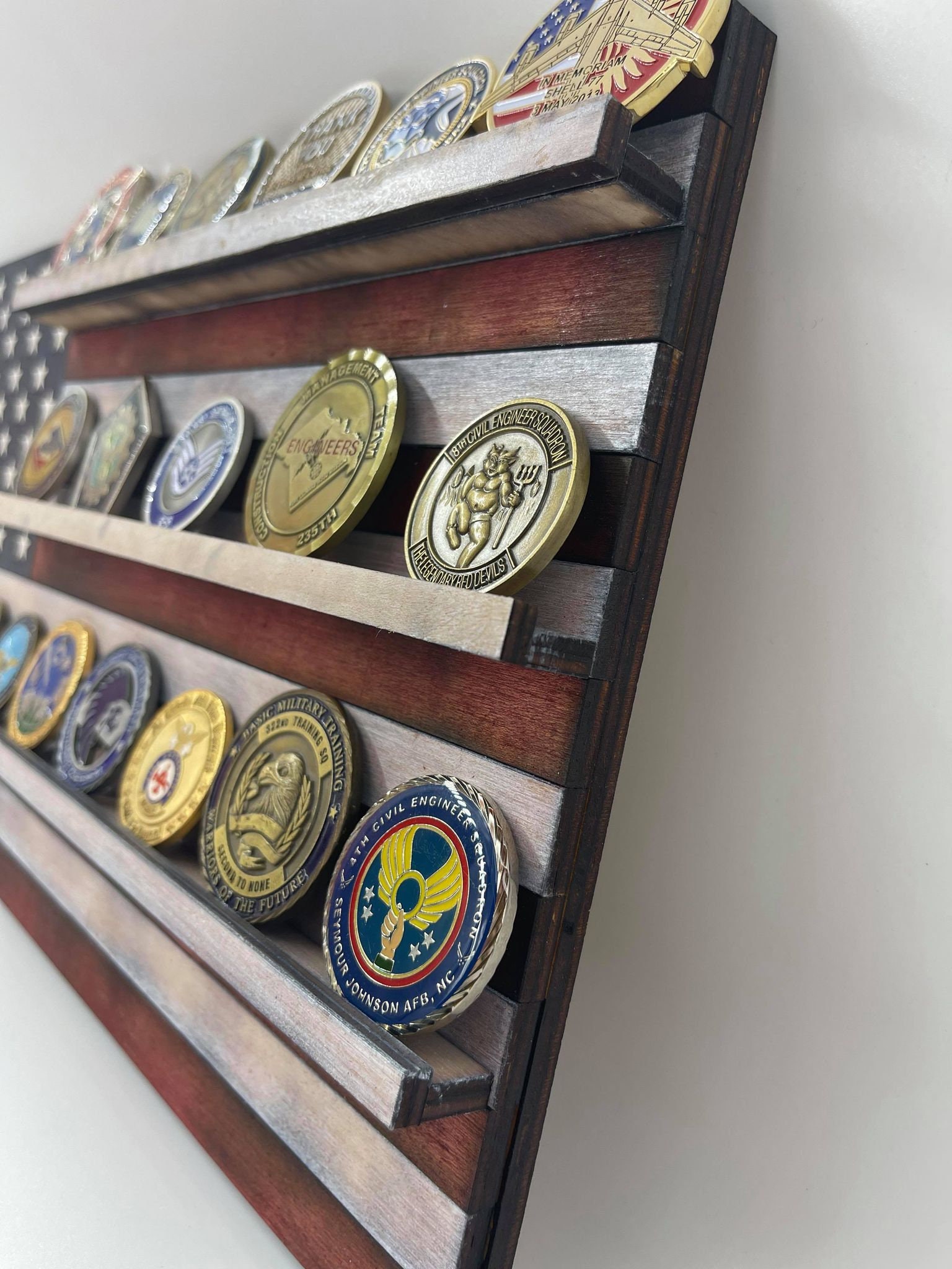 American Flag Coin Holder Large and Small Versions Etsy