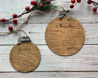 North Pole Delivery Tag/Ornament-Tag-Ornament-SVG File -Digital Download-Glowforge-Laser-Set of 2