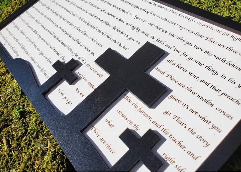 3 Wooden Crosses Song Sign Etsy UK