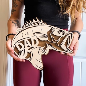 Bass Father&#39;s Day sign-Dad-Grandpa-Uncle-Papa-Blank one for customization-SET of 5 with 2 style options-Digital Download-Glowforge-Laser-SVG