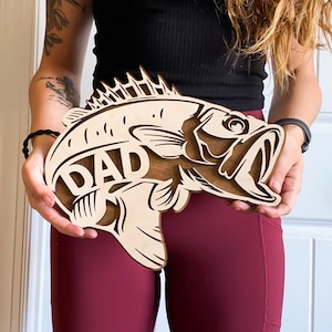 Bass Father's Day sign-Dad-Grandpa-Uncle-Papa-Blank one for customization-SET of 5 with 2 style options-Digital Download-Glowforge-Laser-SVG