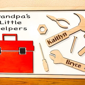 Father&#39;s Day Helper/Helpers File-Daddy-Grandpa-PawPaw-Papa-Digital Download-Glowforge-Laser-SVG