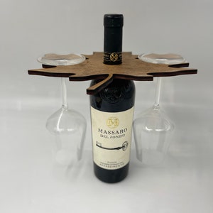 Fall Leaf Wine Caddy-Leaf-Fall-Party-Digital Download-Glowforge-Laser-SVG