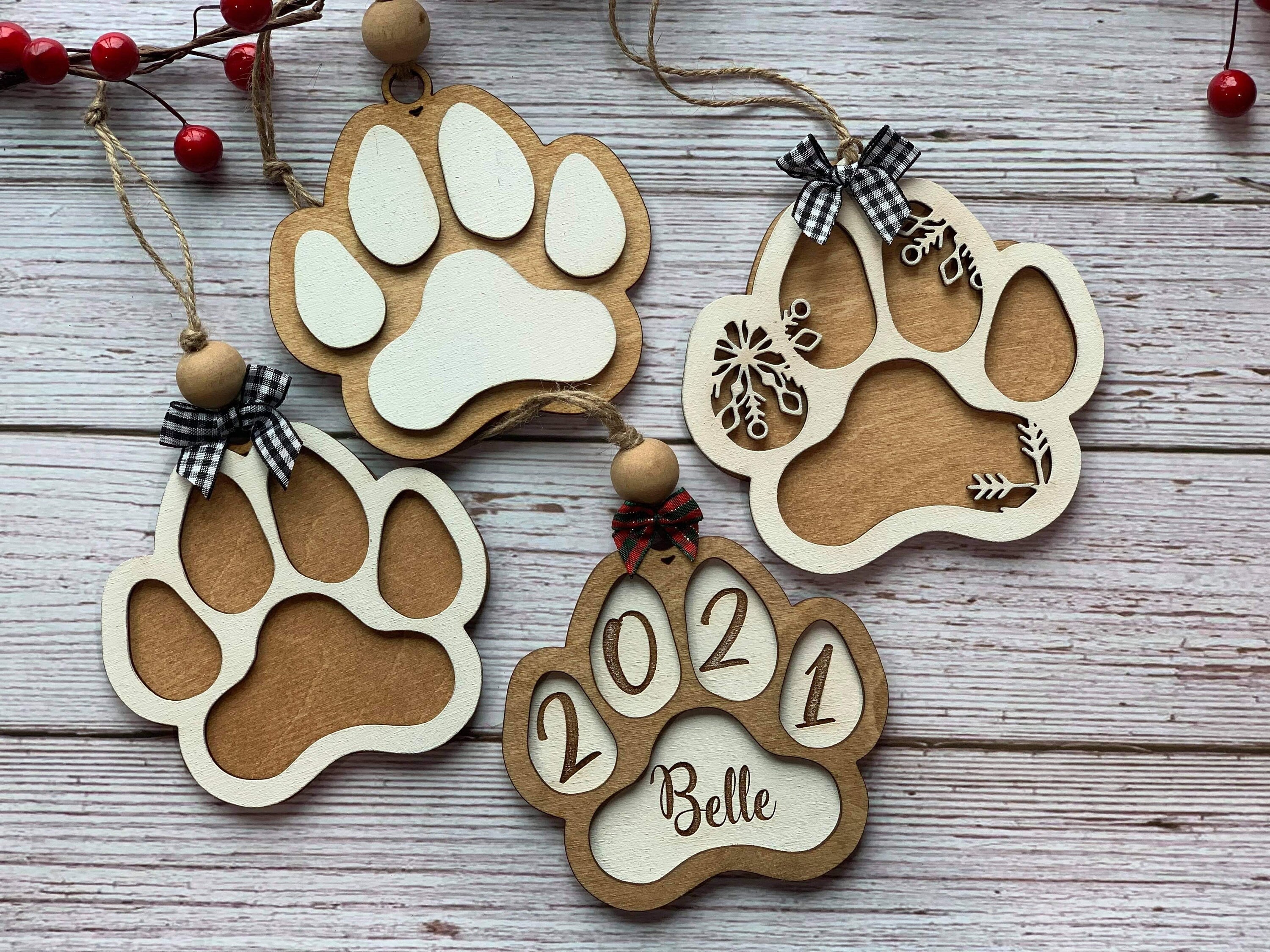 Dog Paw Ornaments-dog-ornament-memory-svg File digital - Etsy