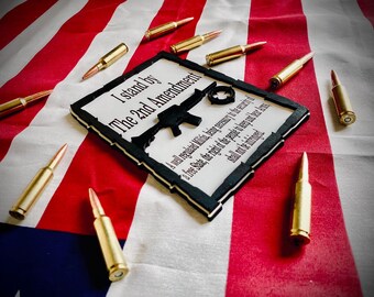 2ª enmienda-Armas-Derechos-Descarga digital-Glowforge-Laser-SVG-Set de 2