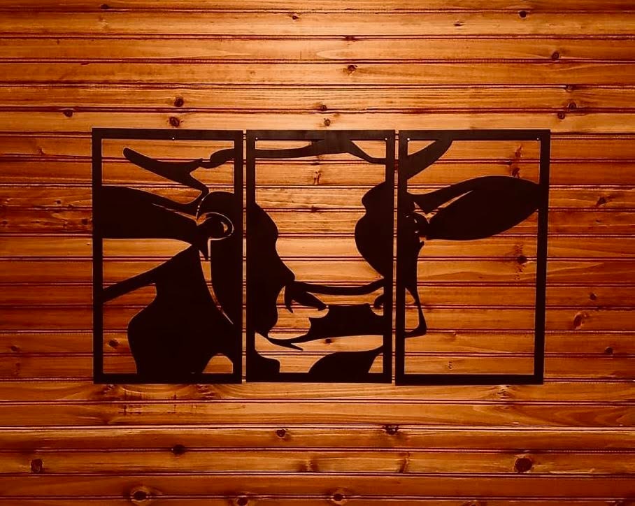 Cow Wall Decorset of 2digital Etsy