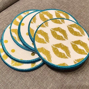 Pucker Up coasters