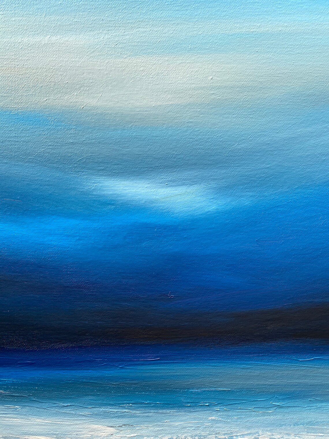 Dark Horizon abstract seascape painting Etsy