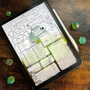 D&D Character Sheet - Summer Themed (DIGITAL) | Dungeons and Dragons