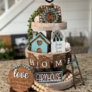 Farmhouse Decor for Tiered Stand