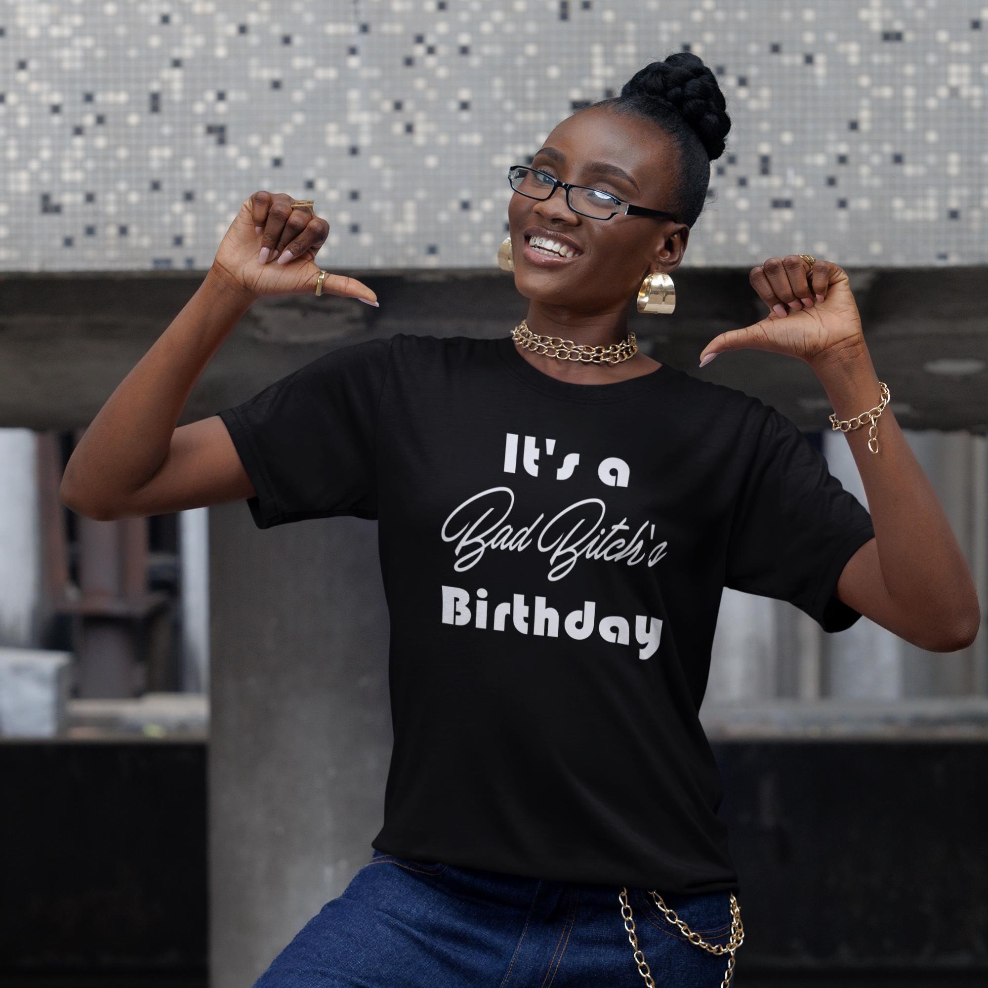 birthday bitch dress Birthday Fun Sequin T-Shirt Dress - Black