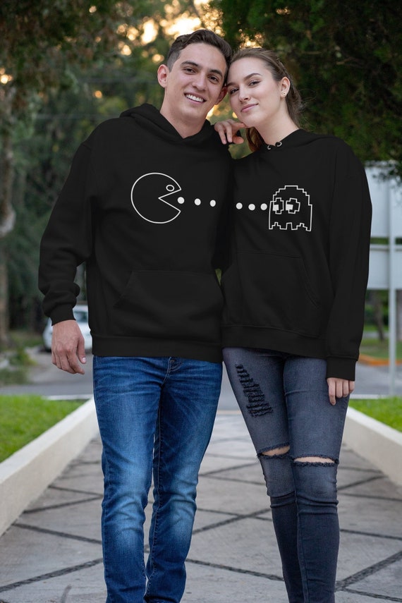 Pacman y Ghost Hoodies Parejas Sudaderas con capucha Pareja | Etsy México