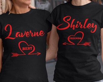 Laverne and Shirley, best friend shirts