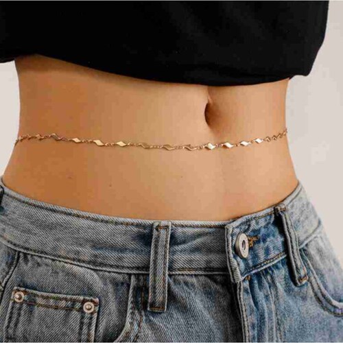 Pearl Waist Chain Gold Belly Chain Body Jewellery Pearl Etsy