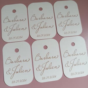 24 étiquettes personnalisées perforées rectangulaires 4 cm x 6 cm