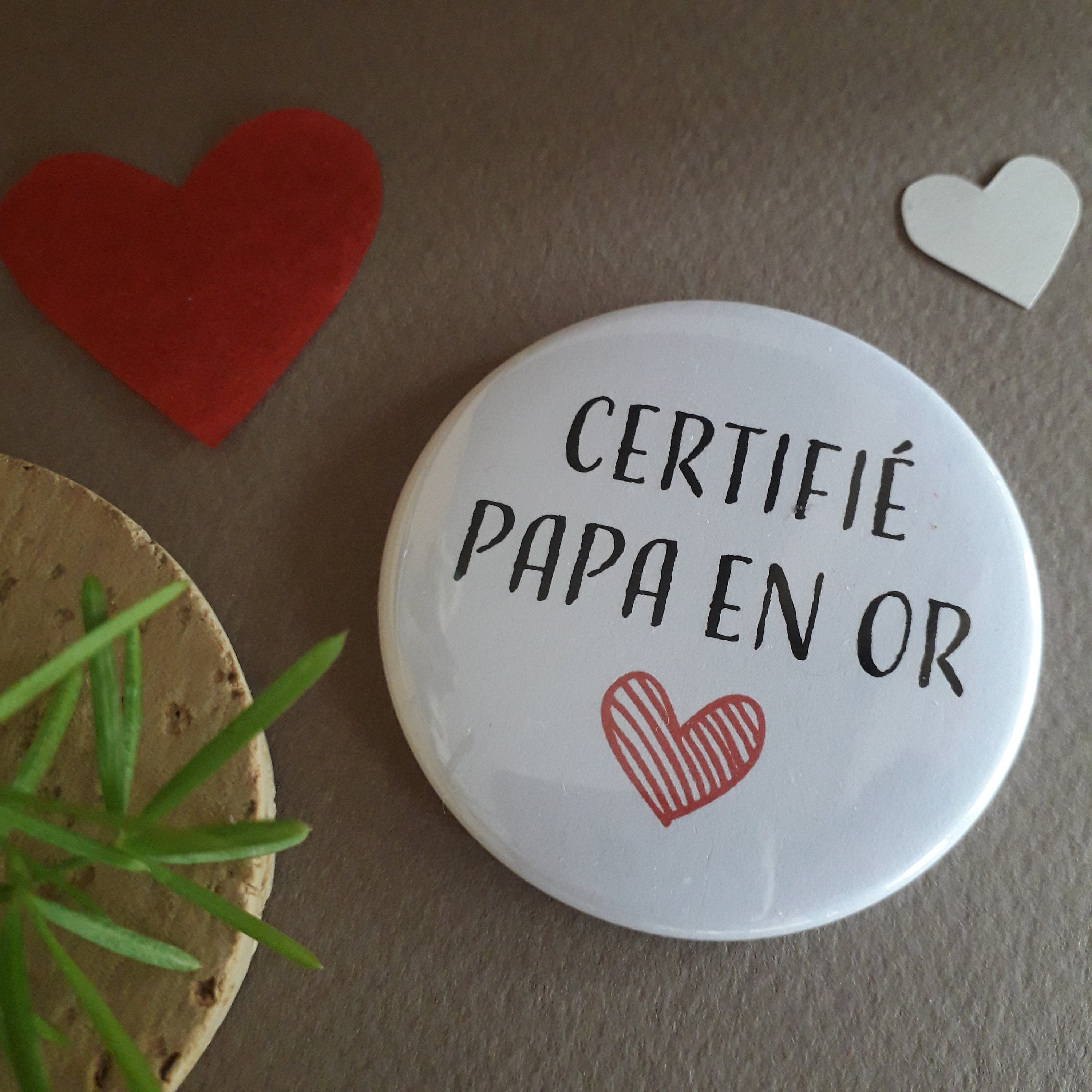 Magnet ou Décapsuleur Porte Clé Aimanté Pour La Fête Des Pères Certifié Papa en Or Cadeau Box Naissa