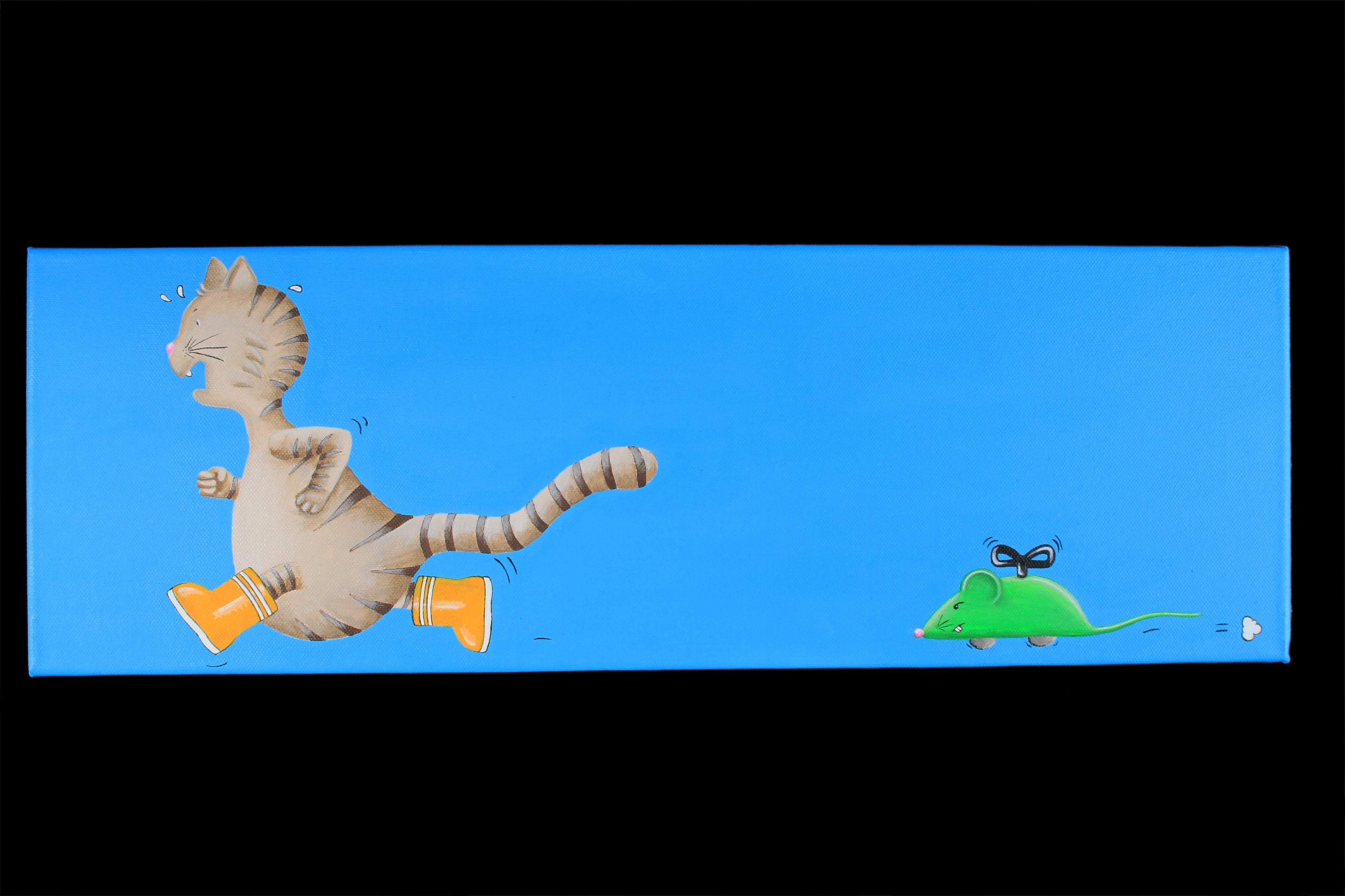 Tableau Chat Botté et Souris Verte