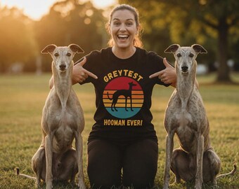 Greytest human ever - Greyhound, Galgo, Whippet - Short-Sleeve Unisex T-Shirt - Rescue, Ex Racer, Italian Greyhound, dog lover, animal love,