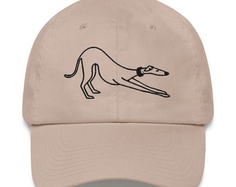 Geborduurde windhondpet – Italiaanse windhond Whippet galgo windhondhoed