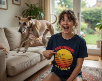 Greyhound - Got Zoomies? Short-Sleeve Unisex T-Shirt Greyhound Sighthound Whippet Dog, Mothers day, Mama, Daddy, Father, friend, happy, love