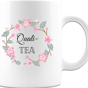 Premium Quality Tea Mug, Floral Design Mug, Perfect Gift For Tea Connoisseur, Mothers Day, Birthday, Teacher Gift White Ceramic Tea Cup