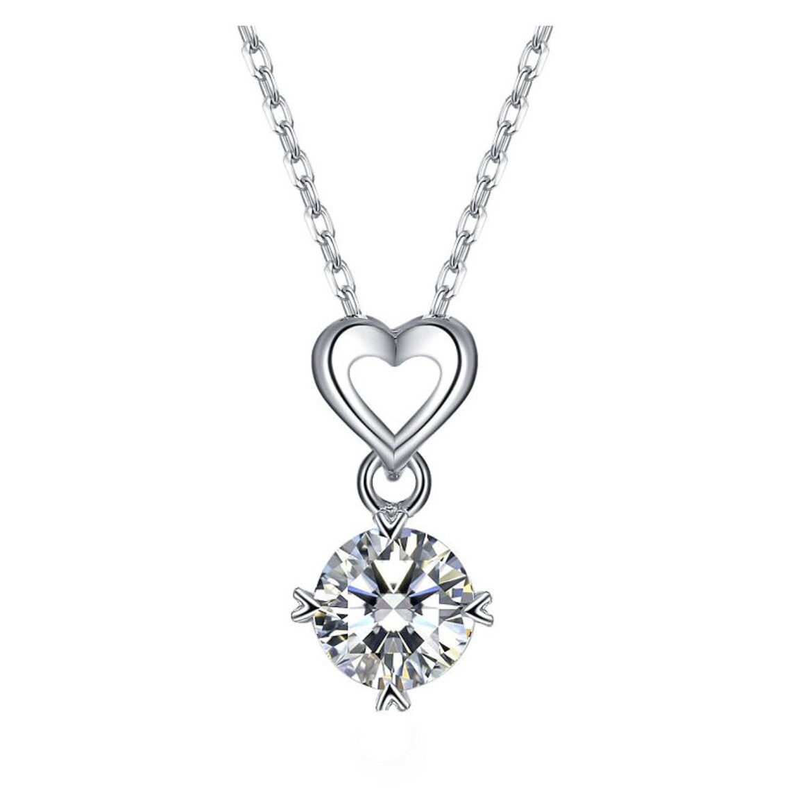 Sterling Silver 1 Carat Moissanite Pendant main image 0