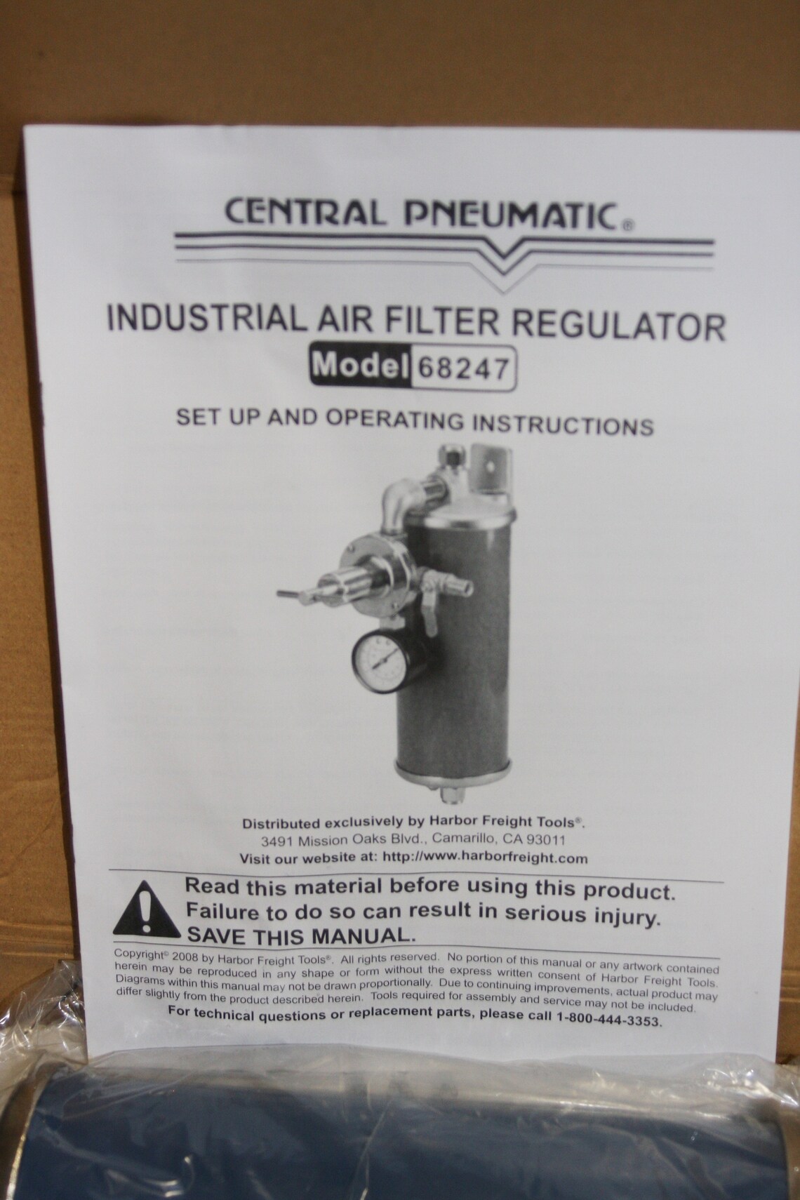 Central Pneumatic Industrial Air Filter Regulator Unit Etsy