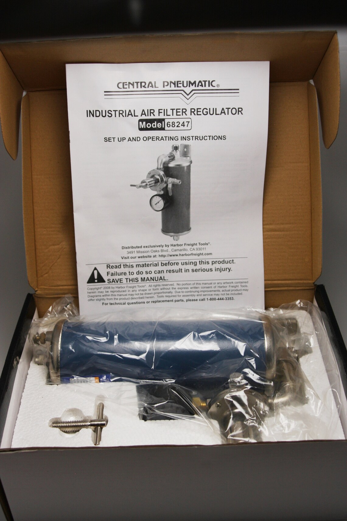 Central Pneumatic Industrial Air Filter Regulator Unit Etsy