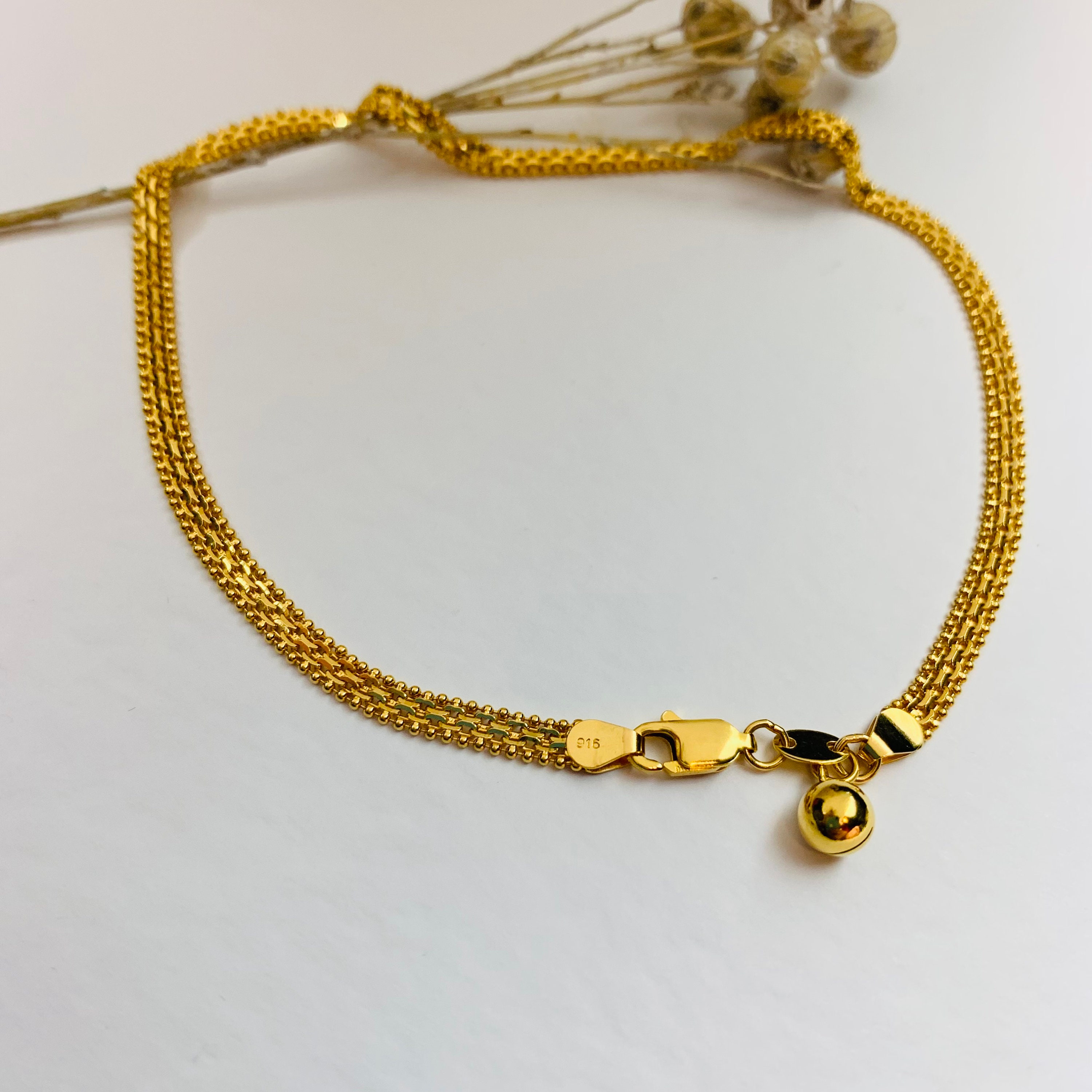 22ct gold anklet deals