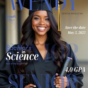 Graduation Magazine Cover Template