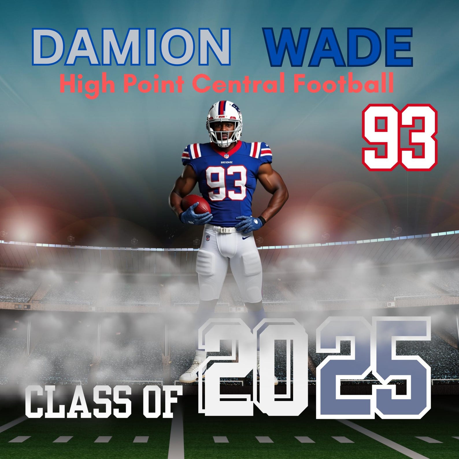 Graduation Football Backdrop Template - Etsy