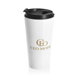Elegant Stainless Steel Travel Mug, CEO MODE