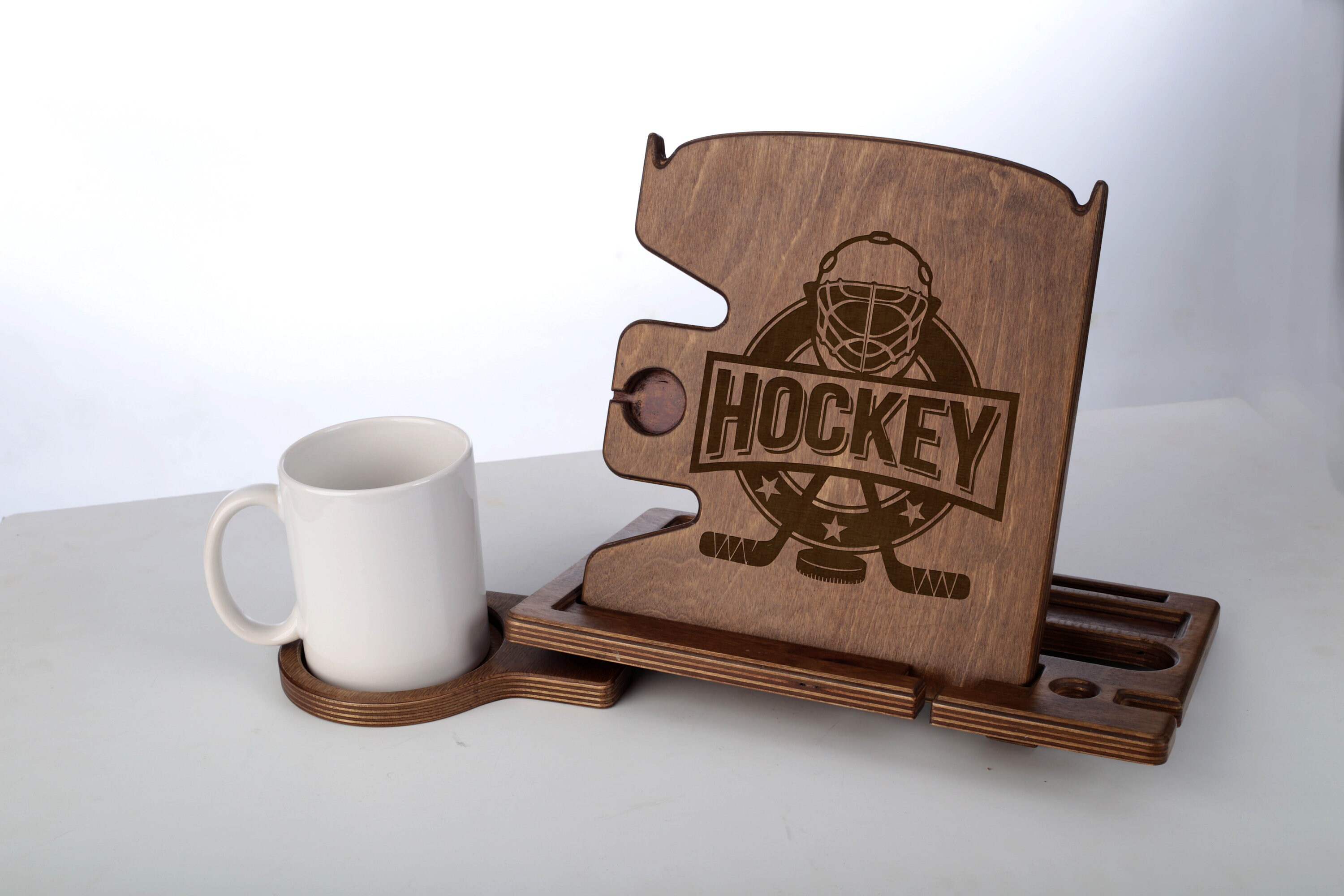Hockey gifts for men WoodenDocking Station Ice Hockey Gifts Etsy