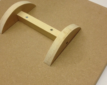 Wooden physio rocker board