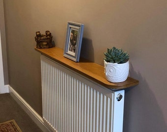 MDF, Oak & walnut effect radiator shelves with easy fit brackets *please read listing and photos for details on material before ordering*