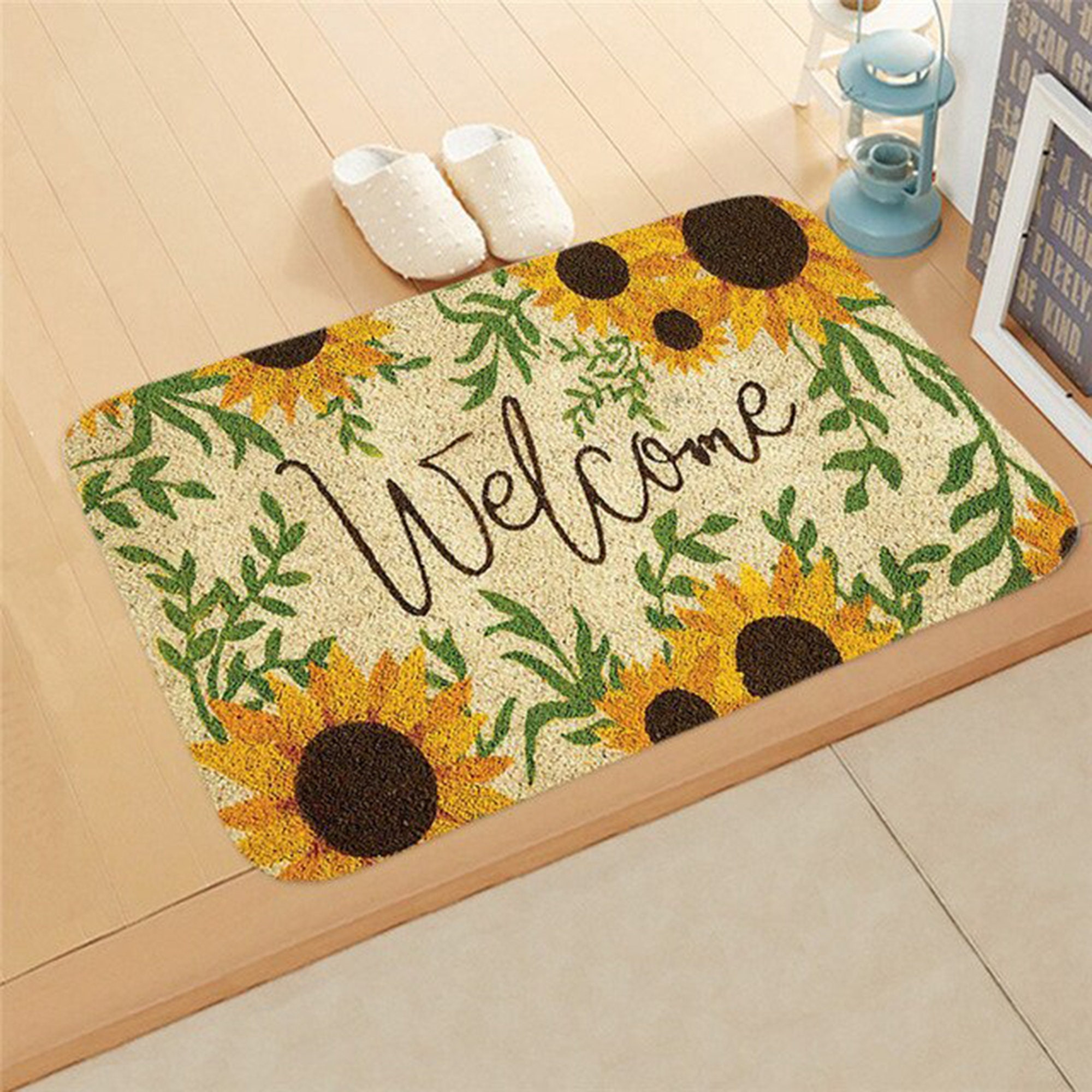 Hello Sunflower Doormat alfombras de girasol de bienvenida Etsy