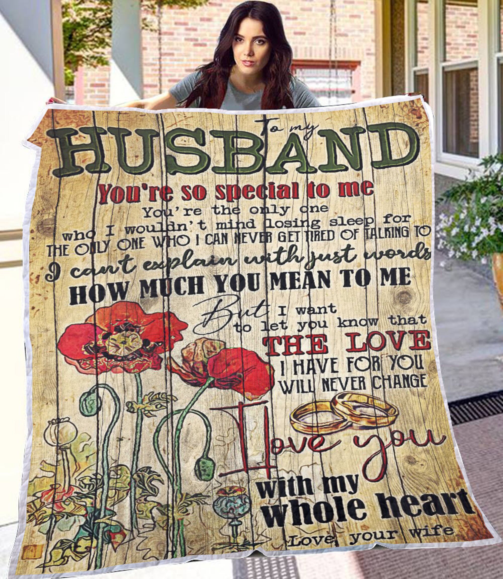 Personalized To My Husband Love Blanket Husband Birthday Etsy