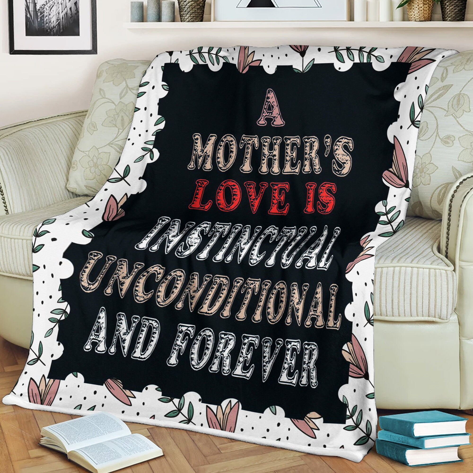 To My Mom Blanket A Mother's Love Forever Blanket Mom Etsy