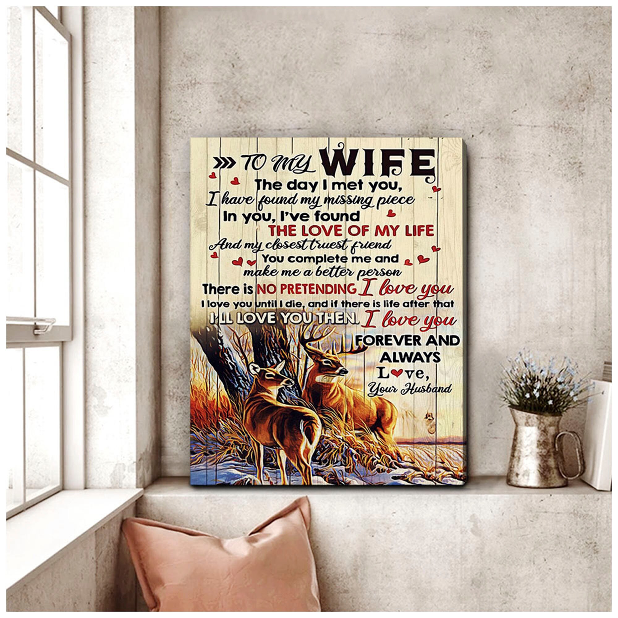 Personalized To My Wife Love Letter Print Frame CanvasWife  Etsy