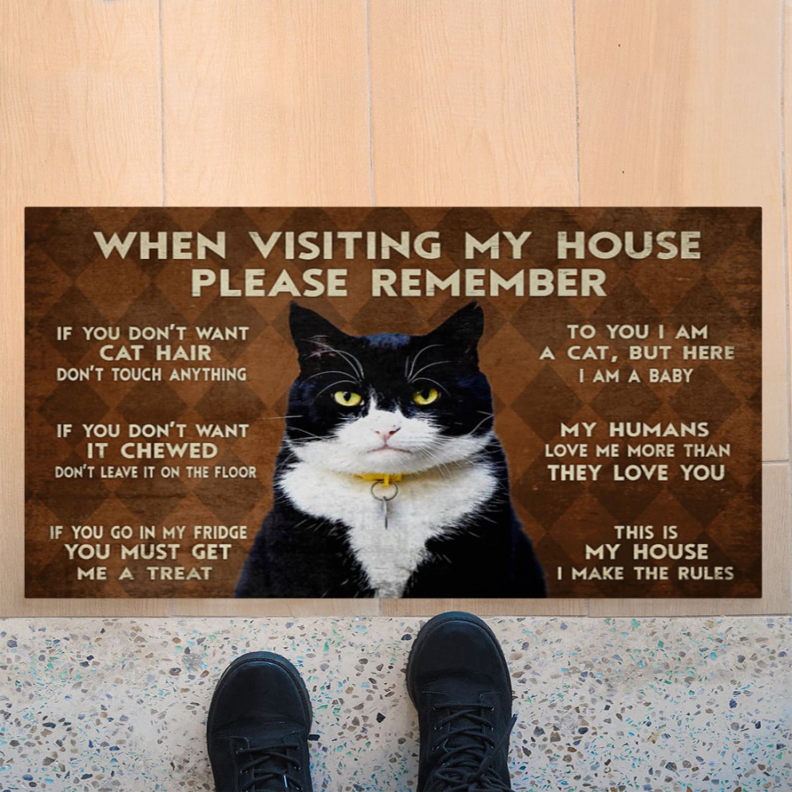 Funny Quotes Cat Doormat Cat Owner Mat Cat Lover Rug Funny | Etsy