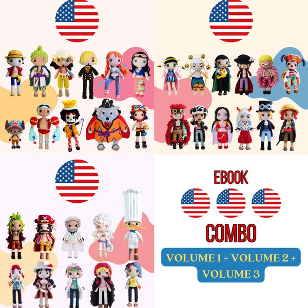 FRANÇAIS - Combo Ebook Les Pirates Vol.01 + Vol.02 + Vol.03 Amigurumi Pattern PDF