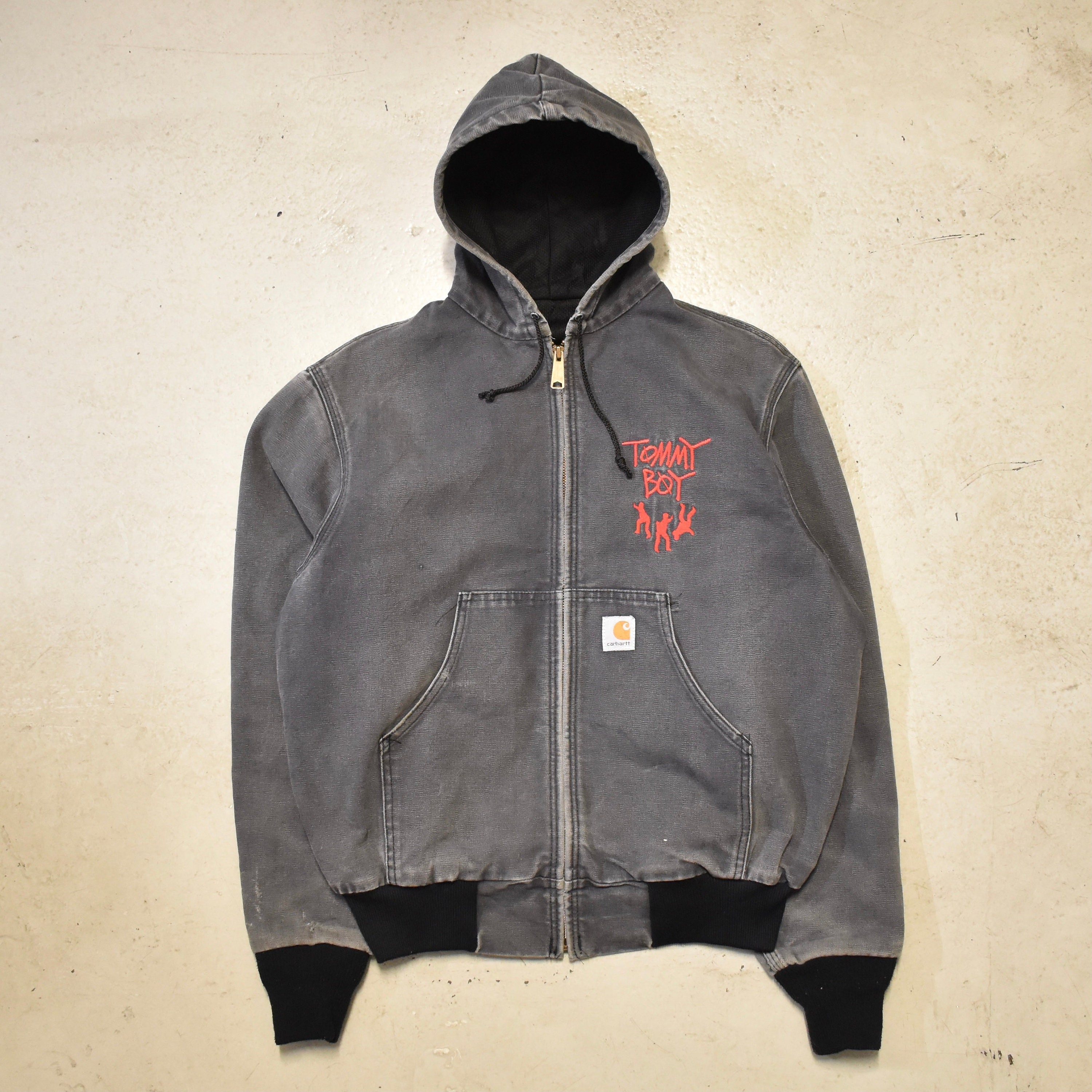 フラワーB ブルーグレイ STUSSY WORLDWIDE ZIP WORK JACKET denim L