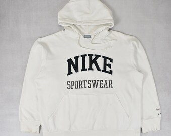 nike spell out sweatshirt white