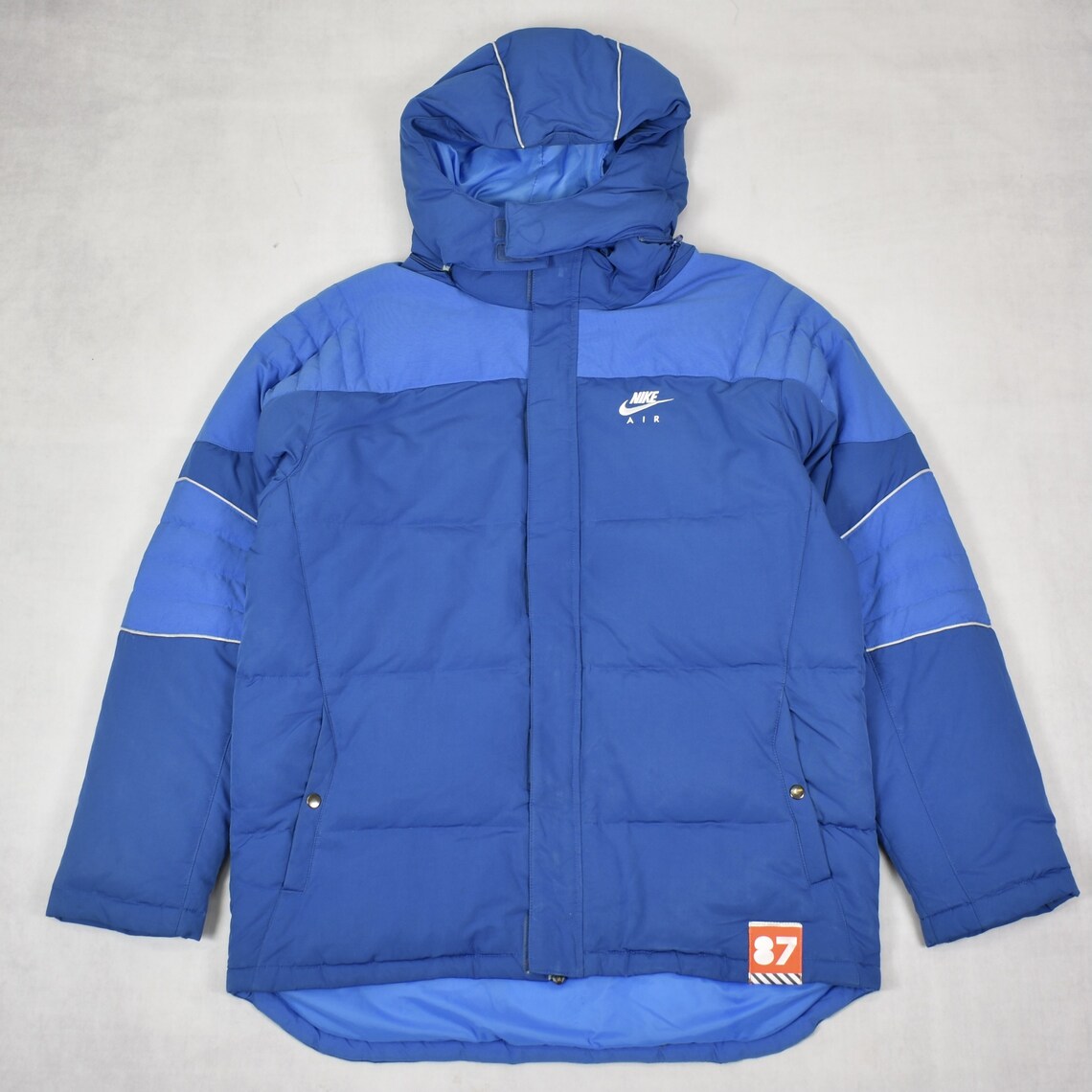 00's Vintage Nike Blue Puffer Jacket M | Etsy