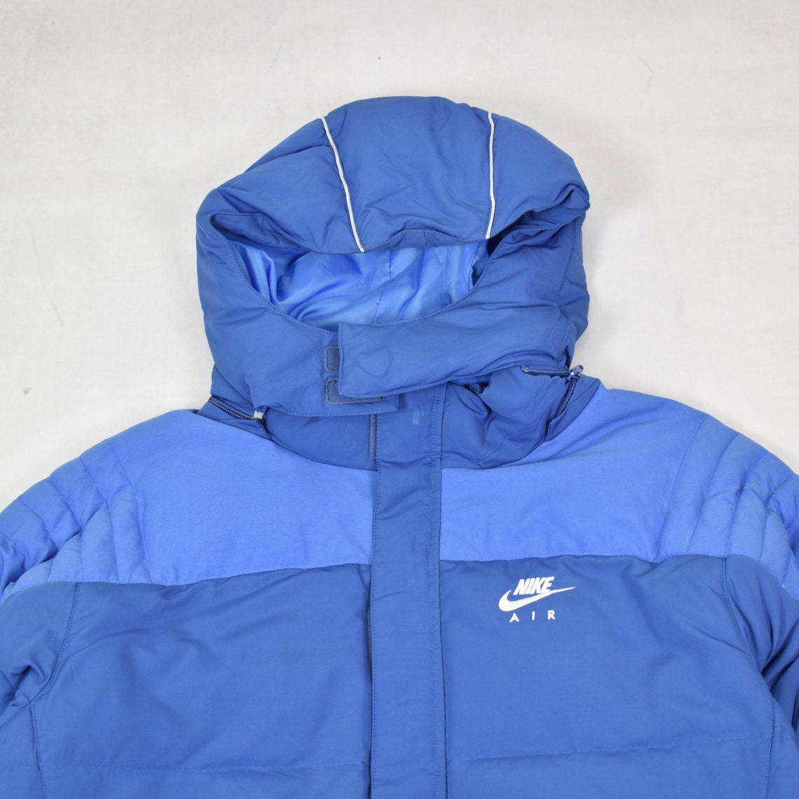 00's Vintage Nike Blue Puffer Jacket M | Etsy