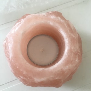 Natural Himalayan Salt Stone Candle Holder