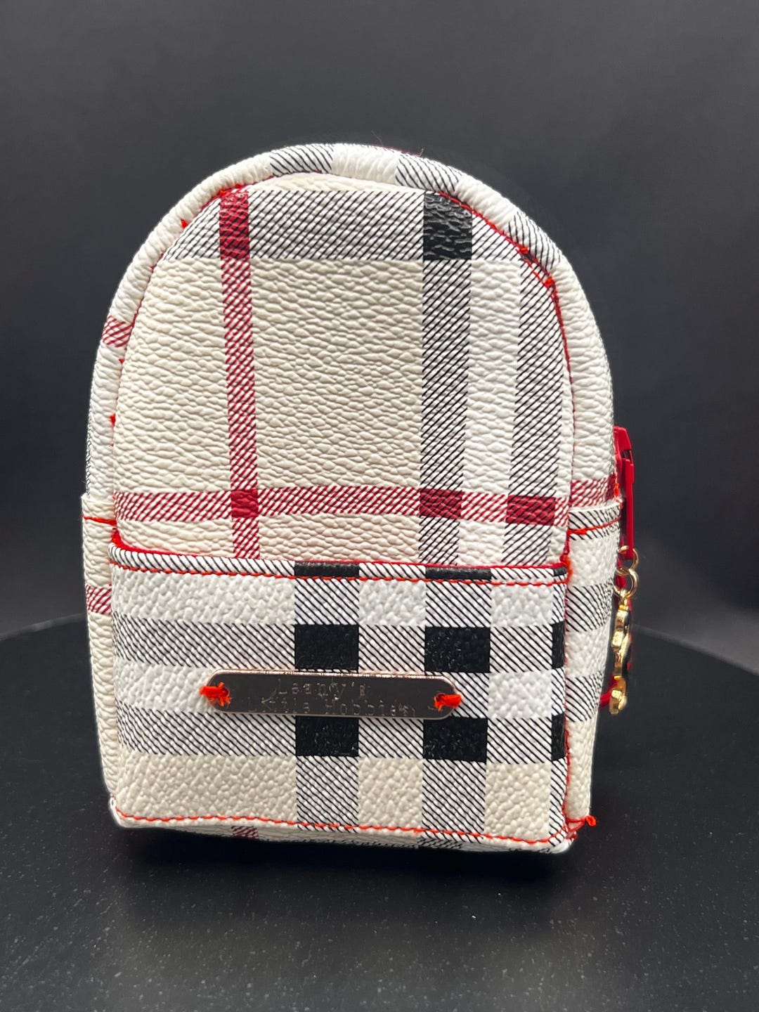 Mini Backpack Keychain - Functional Plaid Accessory - Etsy